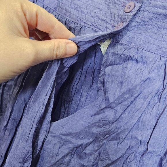 Vintage Shirtstrings Crinkle Purple Maxi Skirt Size 11/12 Rayon Womens Boho USA - Picture 8 of 10